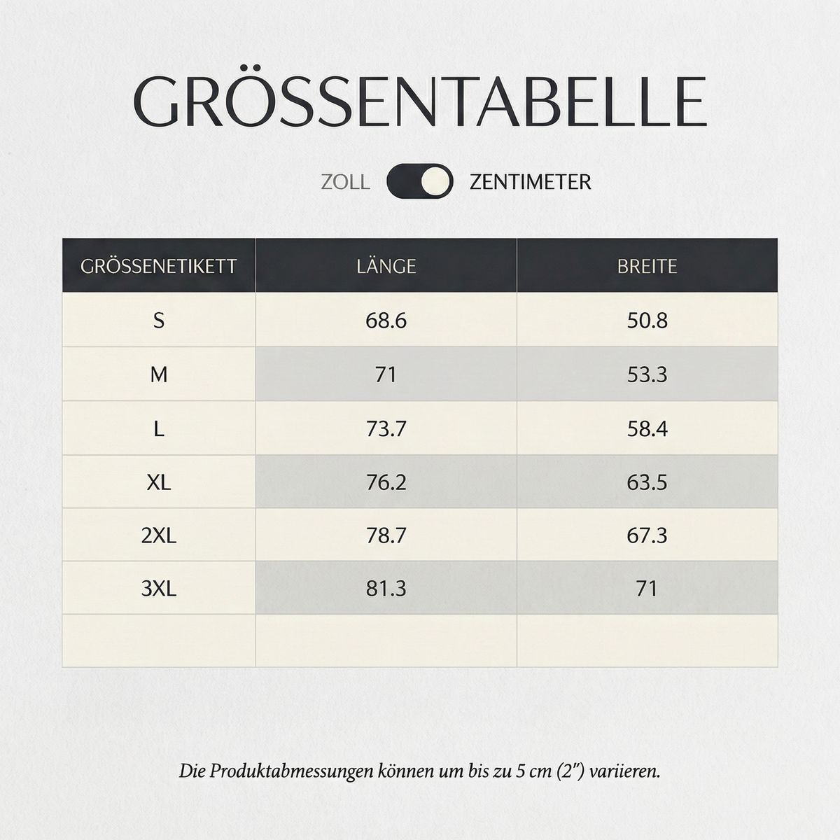 Größentabelle Würde - Unisex-Kapuzenpullover