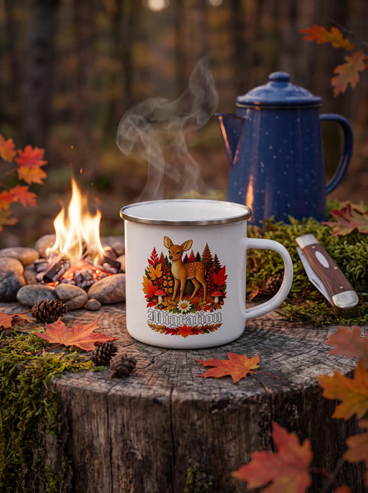 Rehmigration Herbstedition 1 - Emailletasse